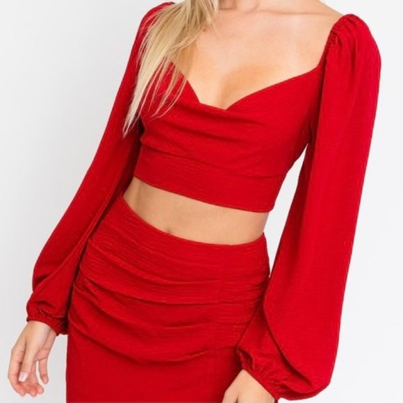 The Wild Clover Tops - ❌SOLD OUT❌ BLEEDING FOR YOU RED TIE CROP TOP